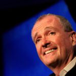 New Jersey Governor Phil Murphy speaks during a Get Out The Vote rally in 2021.