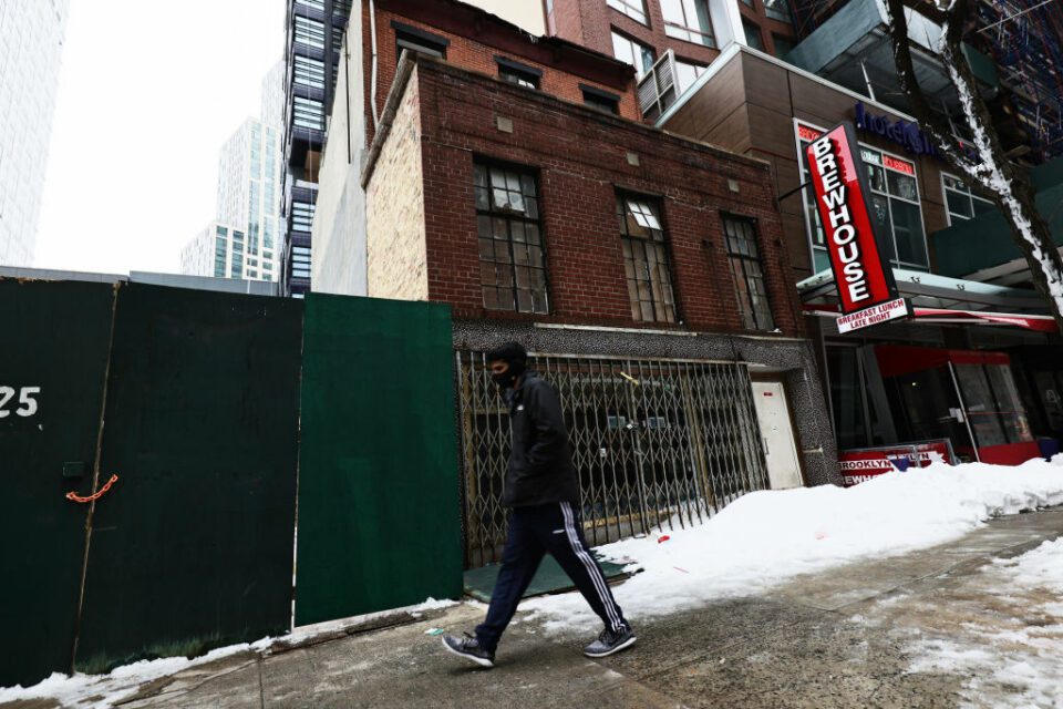 The 227 Duffield St. building in Brooklyn as seen on Feb. 3, 2021.  The property belonged to abolitionists Harriet and Thomas Truesdell and was used as a refuge for those fleeing slavery.