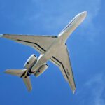 A Bombardier Global 7500 jet lands at an airport in Barcelona, Spain, on May 27, 2024.