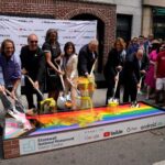 Breaking ground at the Stonewall National Monument Visitor Center on June 24, 2022 in New York City.