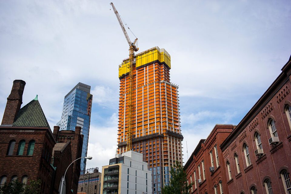 A 52-story apartment is built in Brooklyn on Aug. 23, 2015.