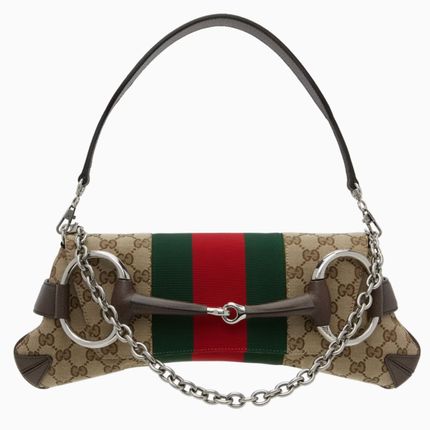 Gucci Taupe Medium Horsebit Chain Bag