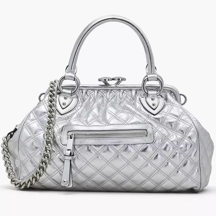Marc Jacobs Re-Edition Quilted Metallic Leather Stam Bag