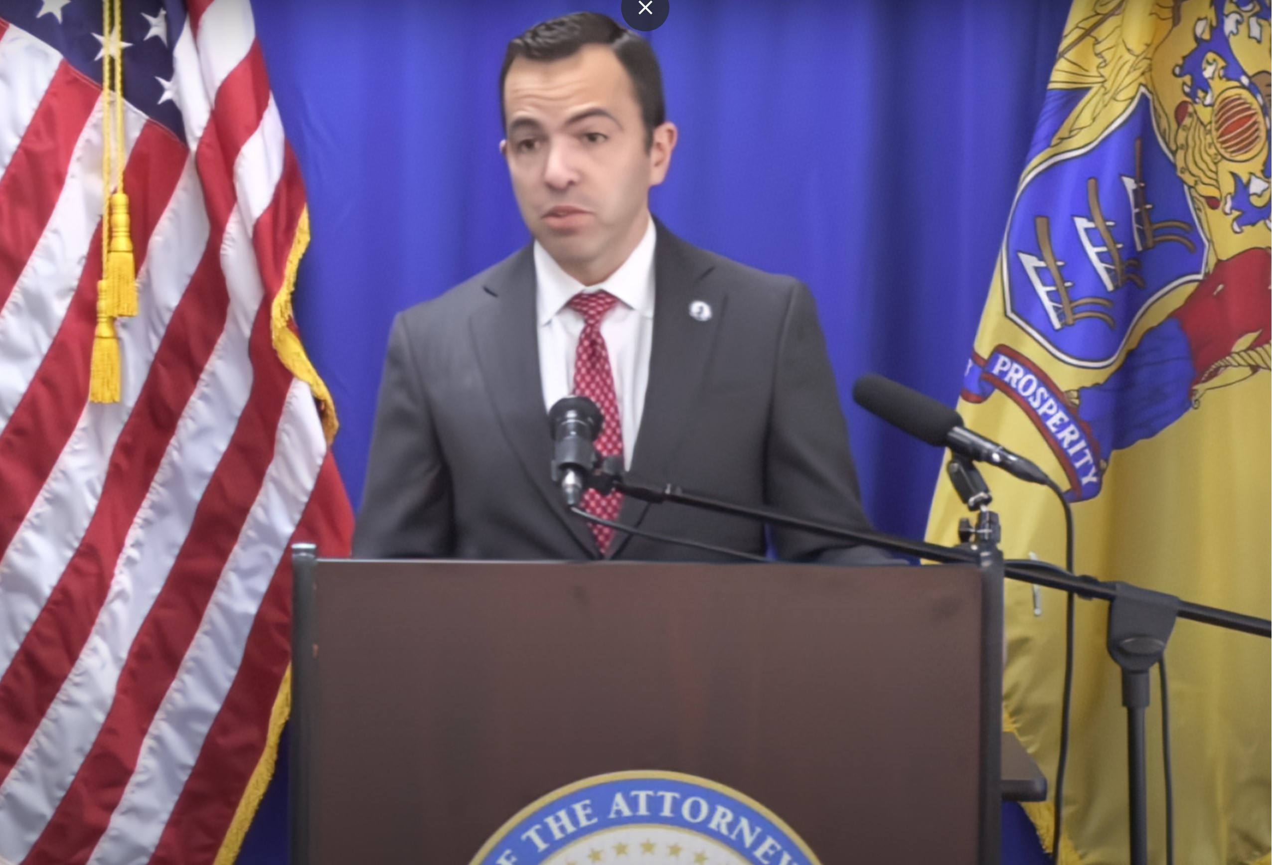 New Jersey Attorney General Matthew Platkin announces charges against the mayor of Clark Township.