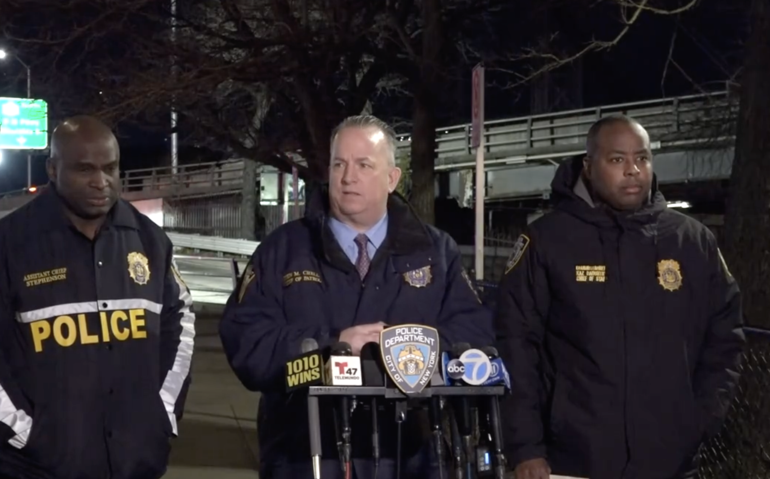 Chief of Patrol John Chell and officers brief reporters on police shooting