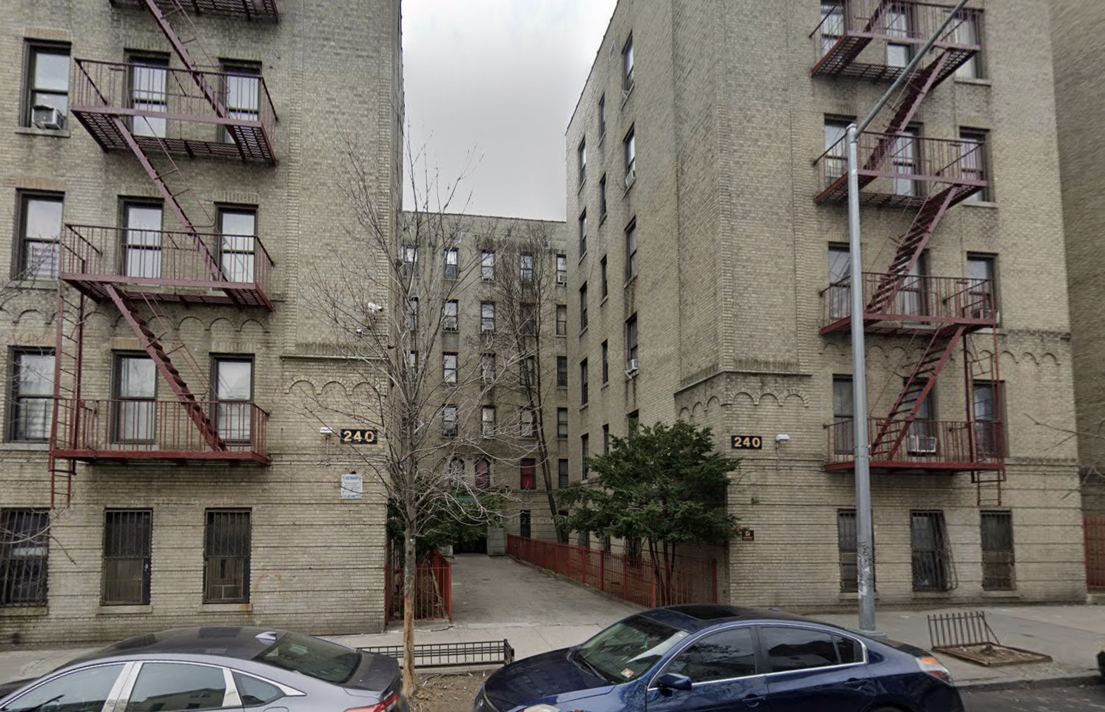 The exterior of the building on 175th Street in the Bronx where the 5-year-old twins were found on Monday.