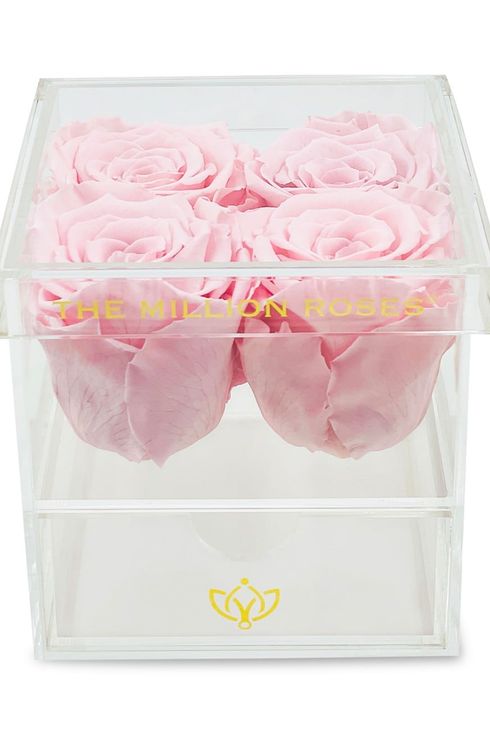 The Million Roses Light Pink Roses In Rose Box With Drawer
