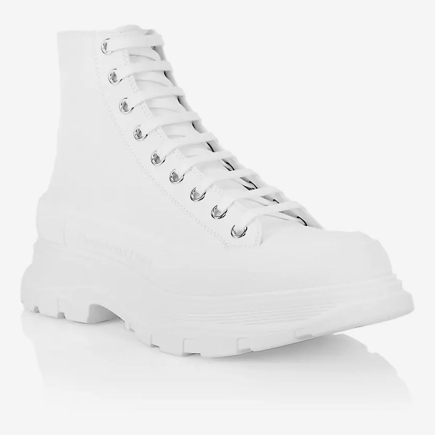 Alexander McQueen Treadslick Leather HIgh-Top Sneakers