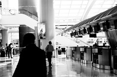 Airport in the morning.