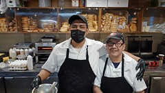 Miguel (L)  & New Guy (R)  Cafe Hestia NYC   Feb 7, 2024   DSC07687