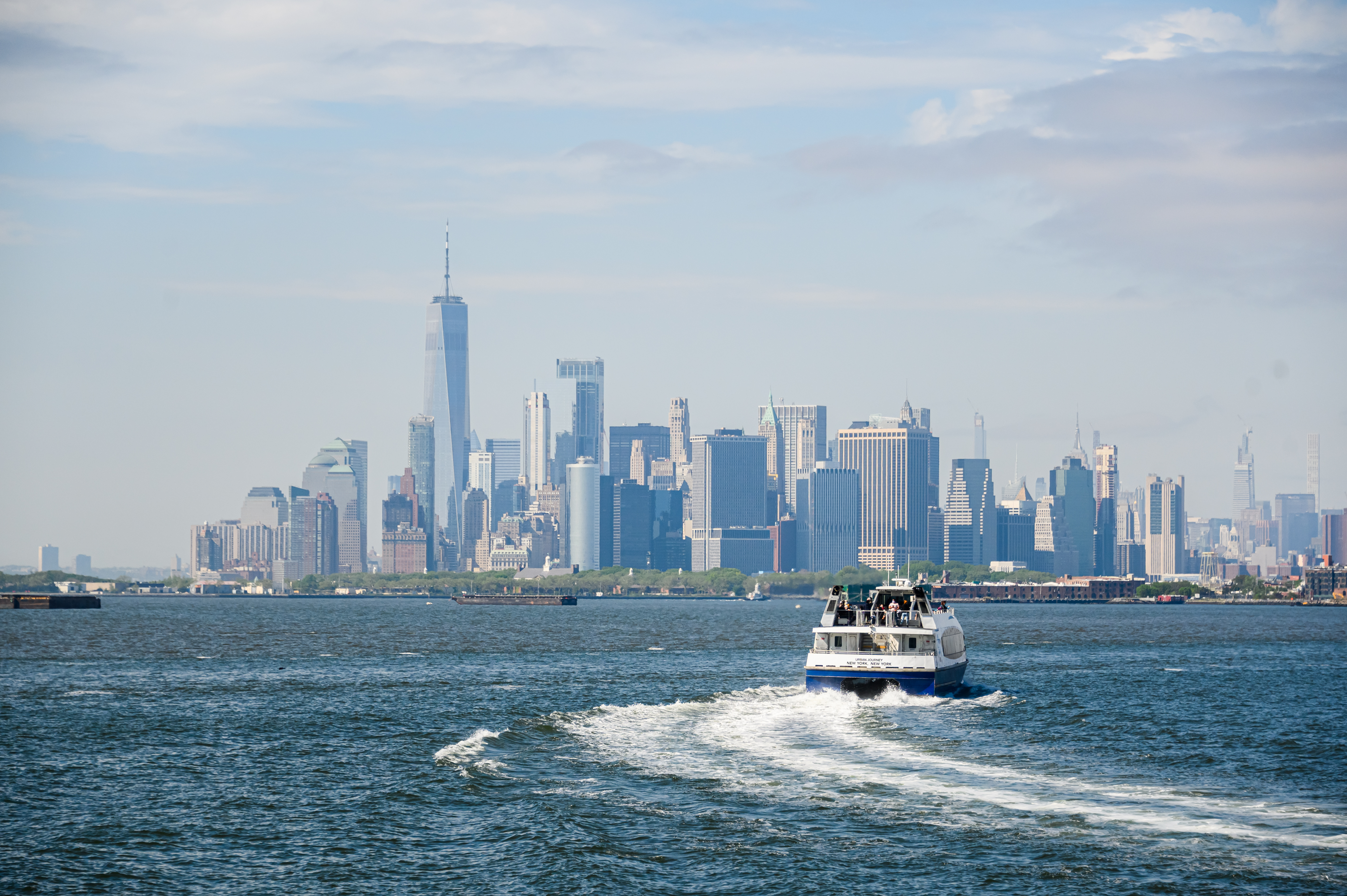 A view of the NYC Ferry by Hornblower.
