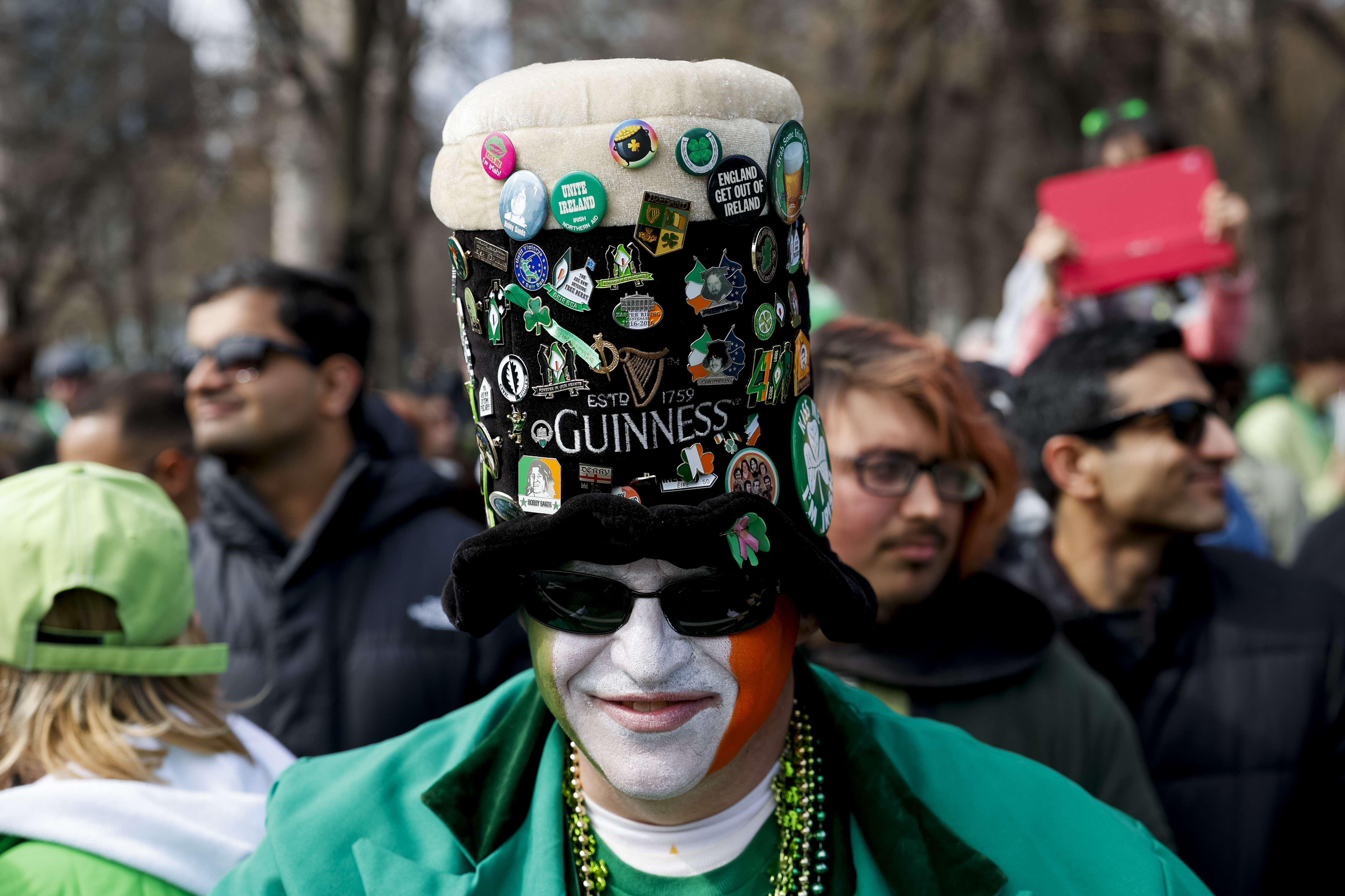 David Westerby poses for a portrait during the annual St. Patrick's Day Parade, March 16, 2024, in downtown Chicago. (Vincent Alban/Chicago Tribune)