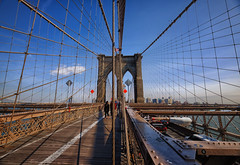 Brooklyn Bridge perspective in New York City