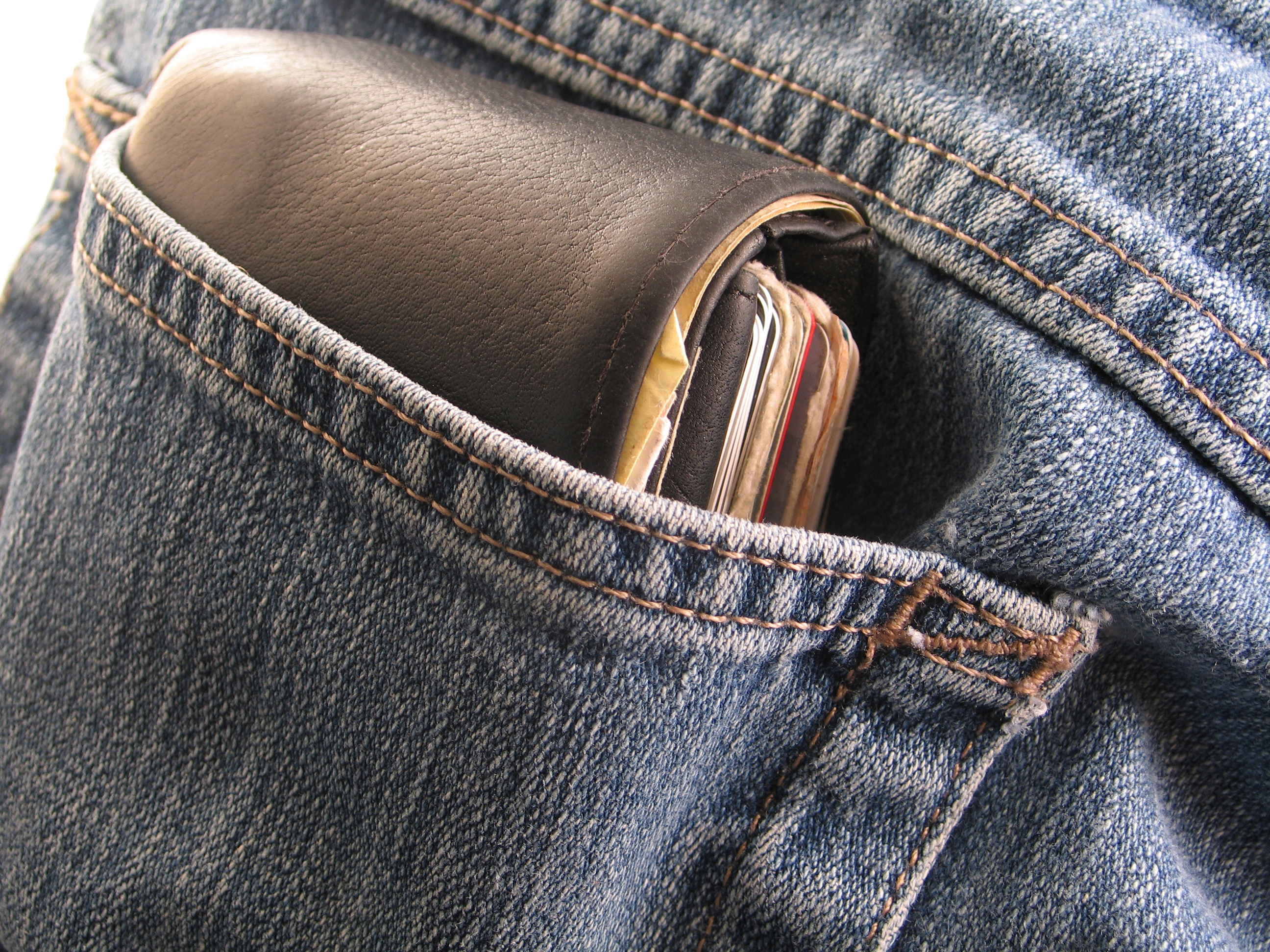 fat wallet in a back pocket