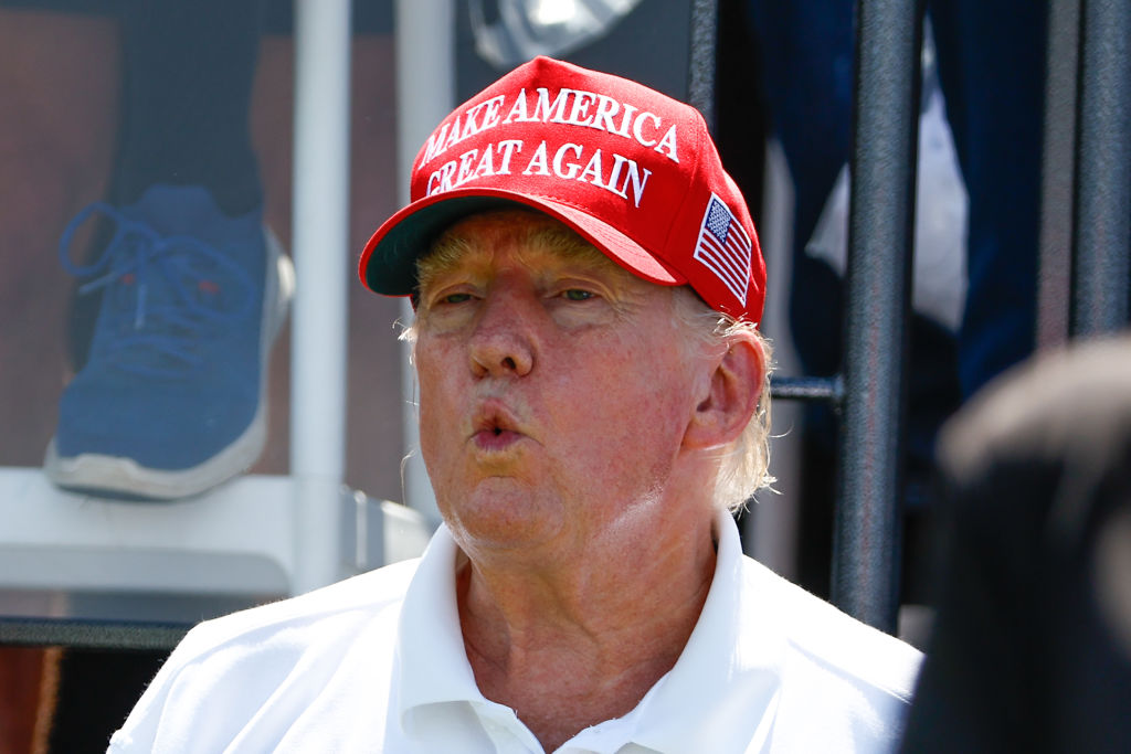 Donald Trump on a golf course