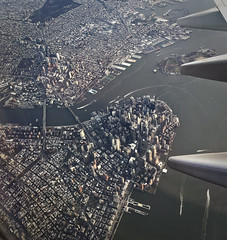 Manhattan and Brooklyn from an Airplane