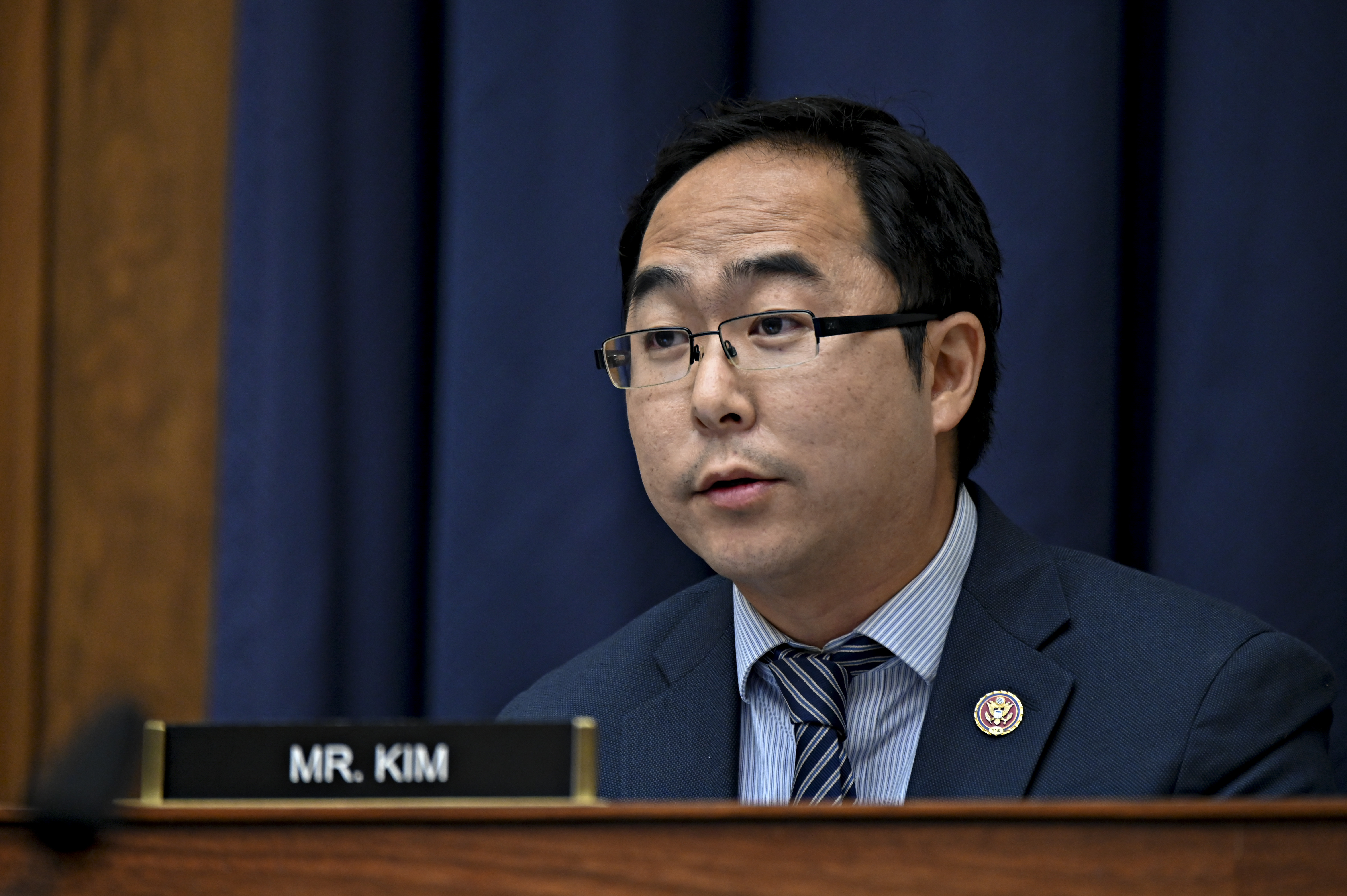 Rep. Andy Kim speaks during a House Small Business Committee hearing in Washington, D.C., U.S., on Friday, July 17, 2020.