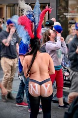 New York Manhattan naked Girl at Times Square