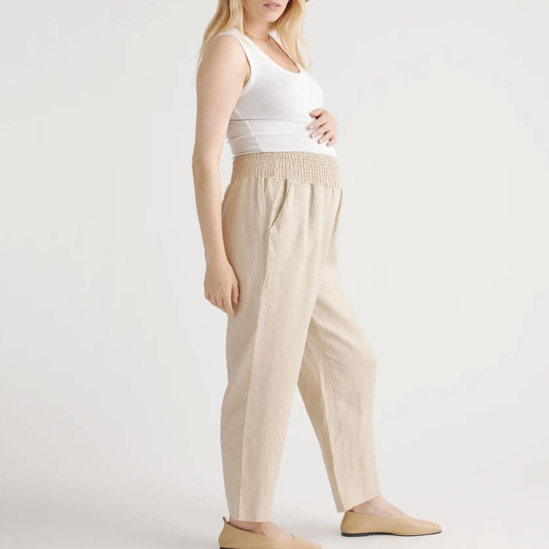 Quince 100% European Linen Maternity Pants