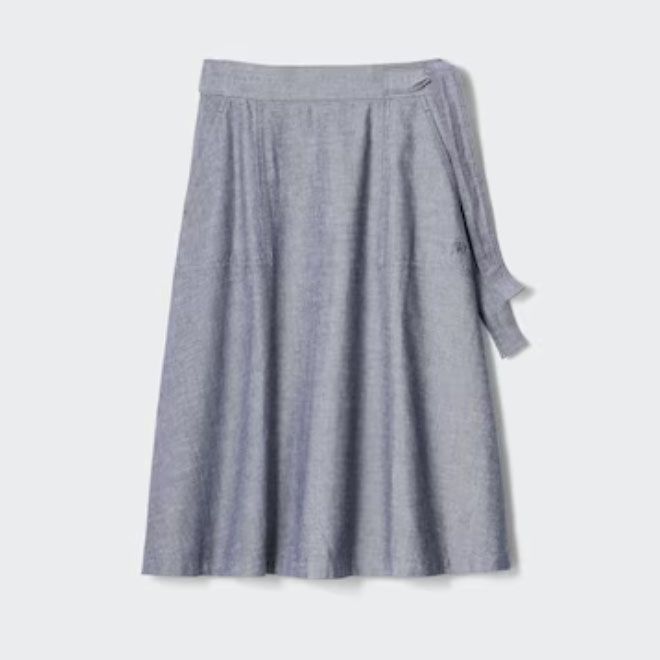 JW Anderson x UNIQLO Linen Blend Belted Flared Skirt