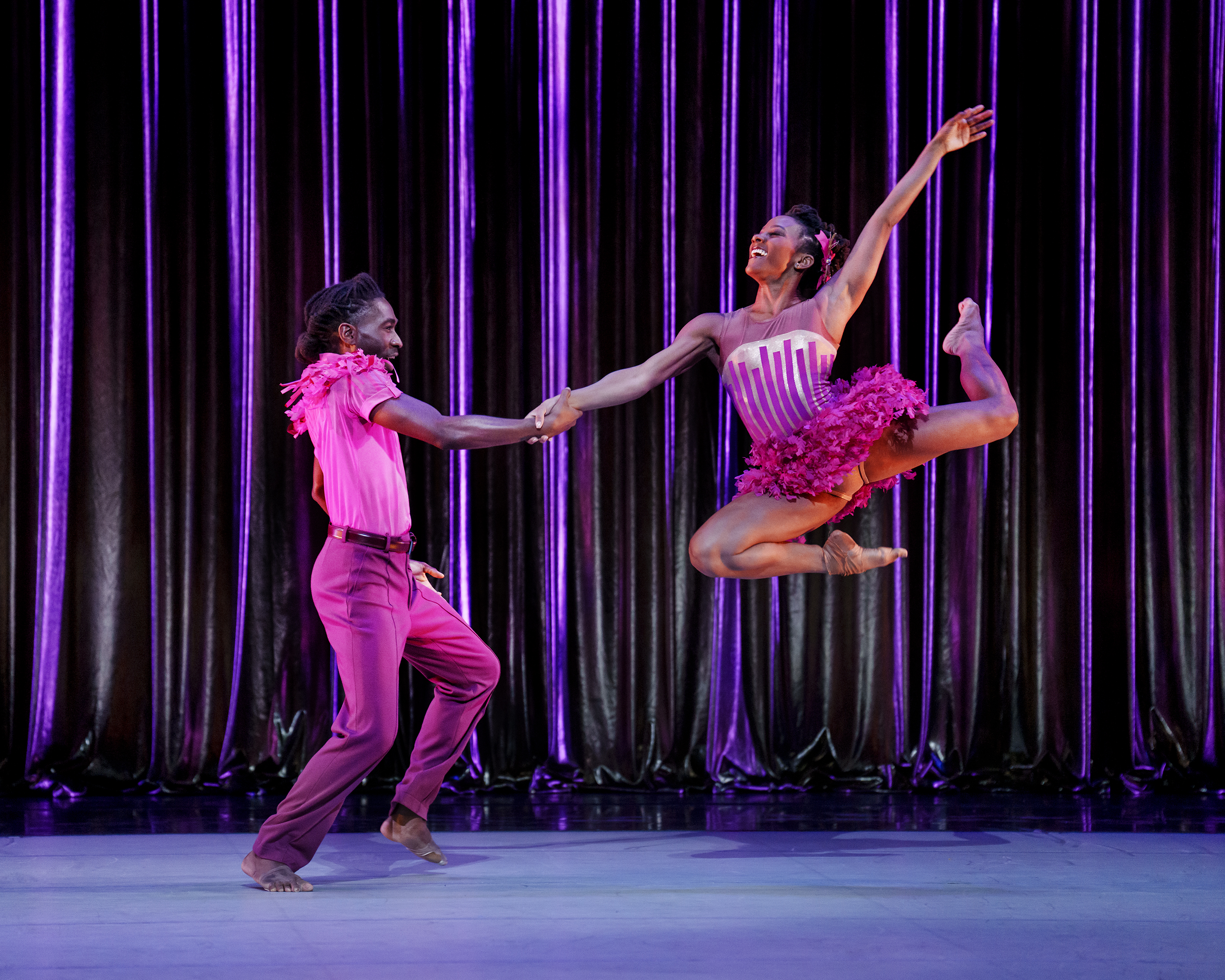 Alvin Ailey American Dance Theater's Chalvar Monteiro and Jacquelin Harris...