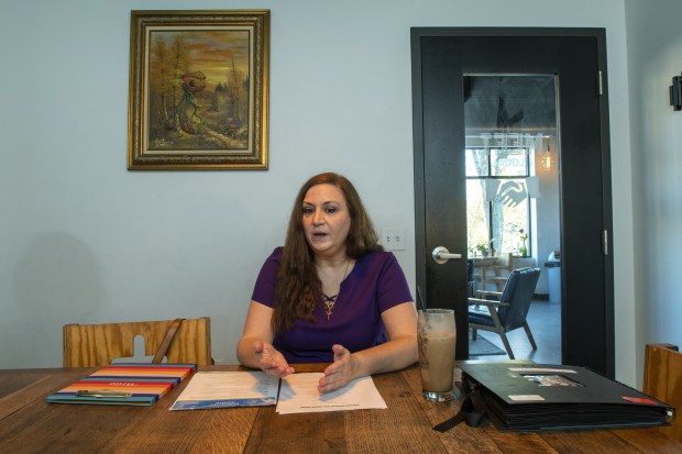 Attorney Susie Talevski speaks about the suit she filed against a Marion County-owned nursing home in Valparaiso, Indiana Tuesday Nov. 2, 2022. Talevski's case, which hinges in part on lawsuits filed against government agencies, could have broad repercussions for people housed in government-owned health care facilities. (Andy Lavalley for the Post-Tribune)