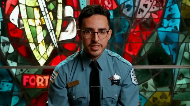 An image of Chicago police Officer Luis M. Huesca from the video "Behind This Uniform: Honoring Officer Andrés Mauricio Vásquez Lasso." (Chicago Police Department)