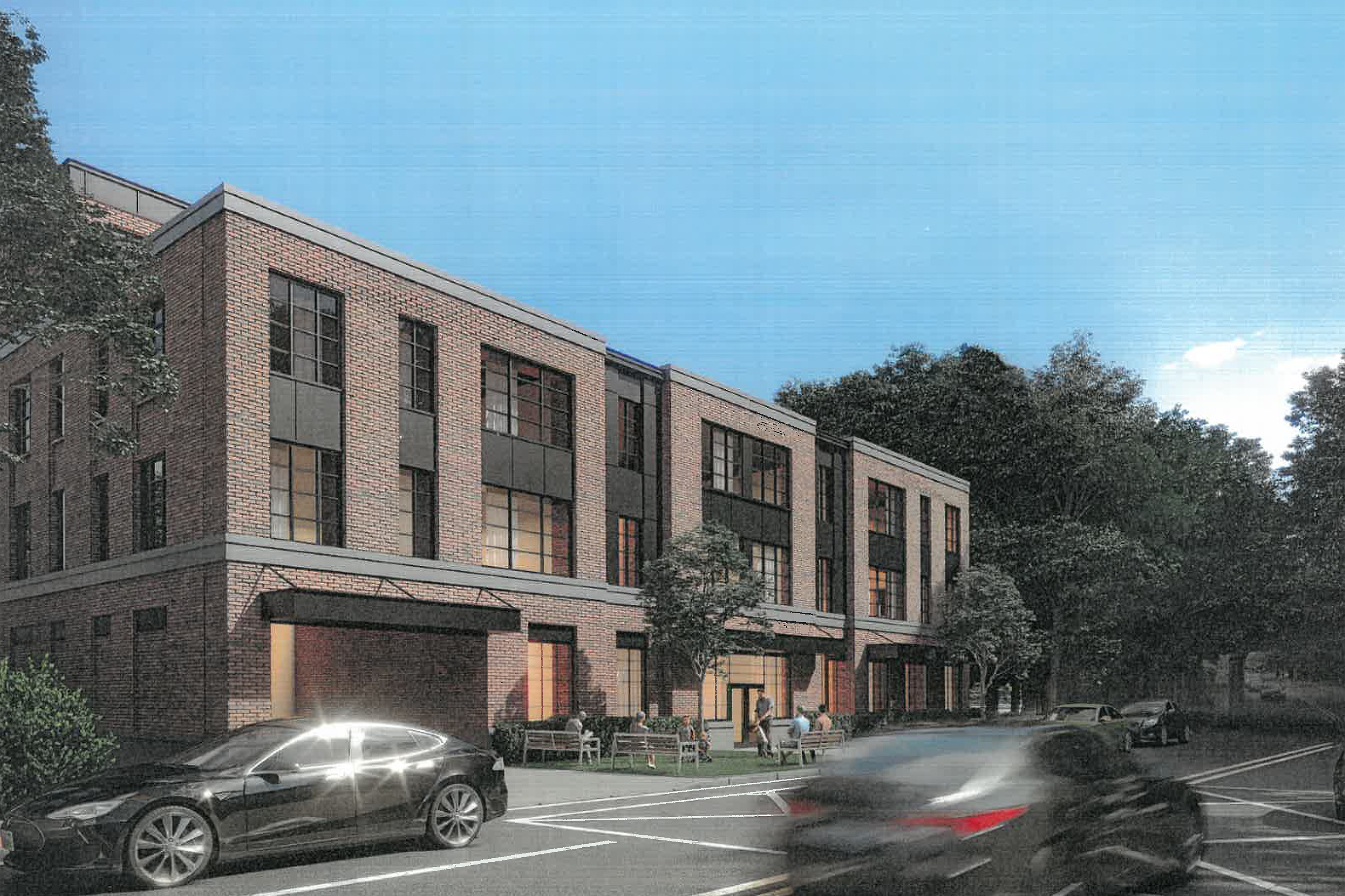 A rendering of rental apartments planned for Millburn, New Jersey's Main Street.