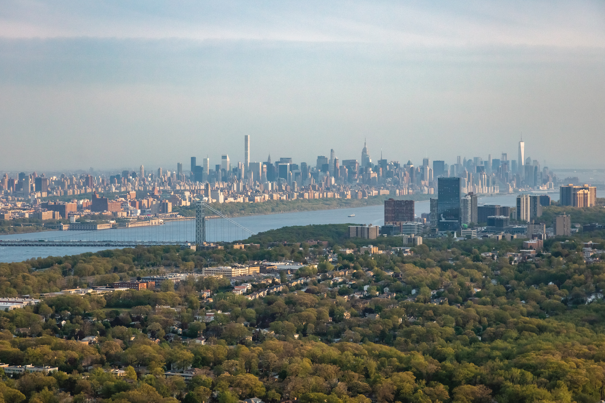 aerial shot of North Jersey