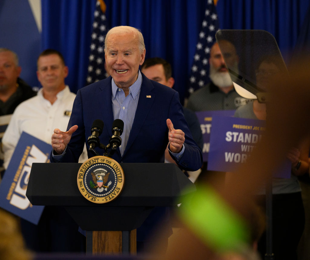 Joe Biden speaking in Pennsylvania