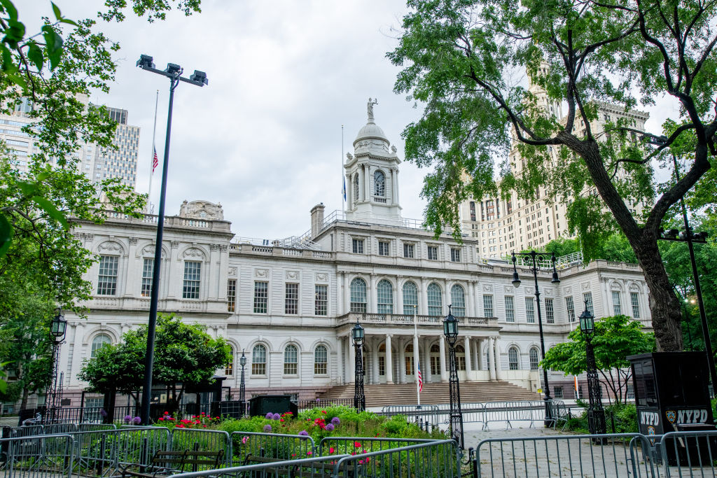 A view of New York City Hall on June 01, 2020.