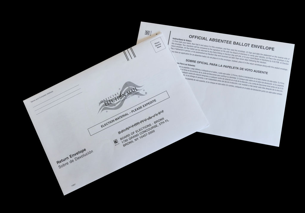 Photo of absentee ballot