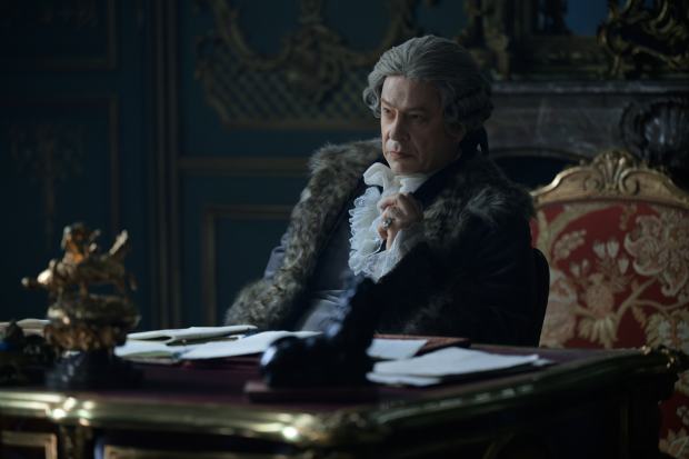 Thibault de Montalembert as the French foreign minister in "Franklin." (Rémy Grandroques/Apple TV+)