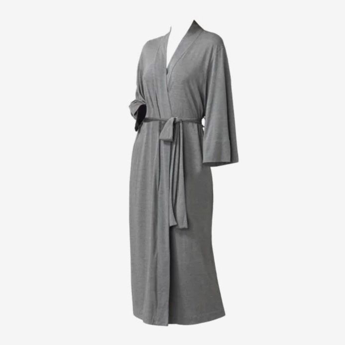 gray bathrobe for women