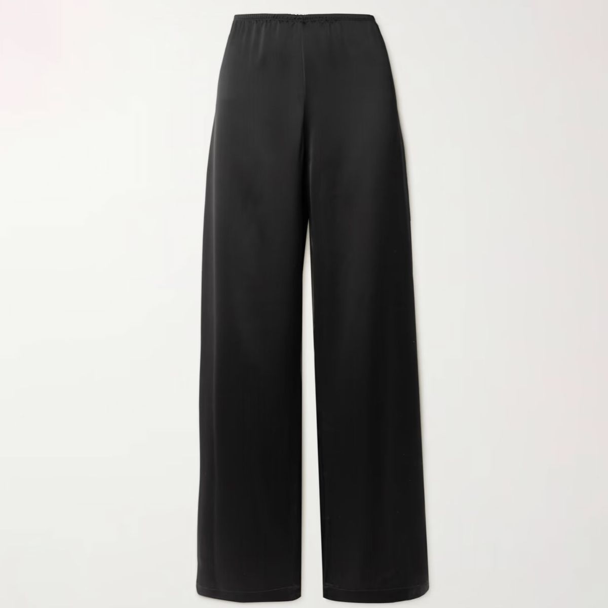 Leset Barb Washed-Satin Wide-Leg Pants