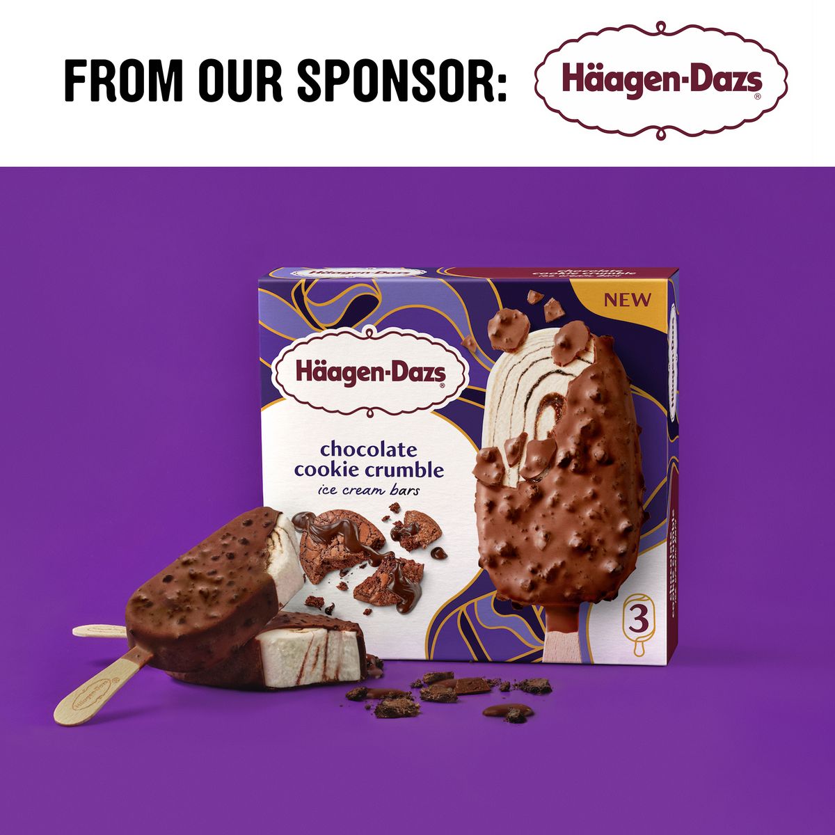 Häagen-Dazs Chocolate Cookie Crumble Bars