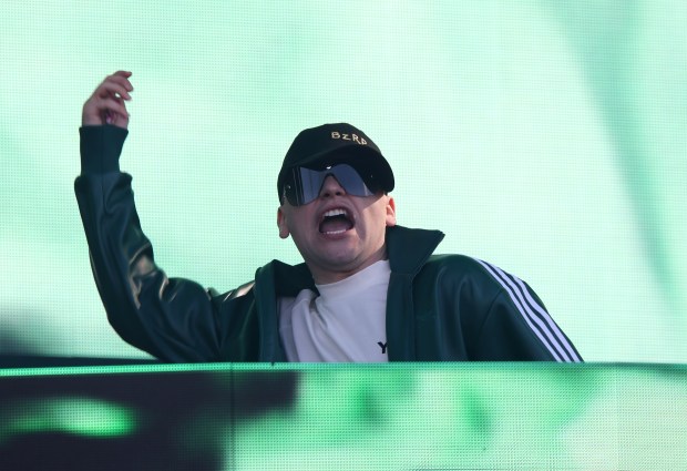 Bizarrap performs during the Sueños Music Festival at Grant Park on May 25, 2024, in Chicago. (John J. Kim/Chicago Tribune)