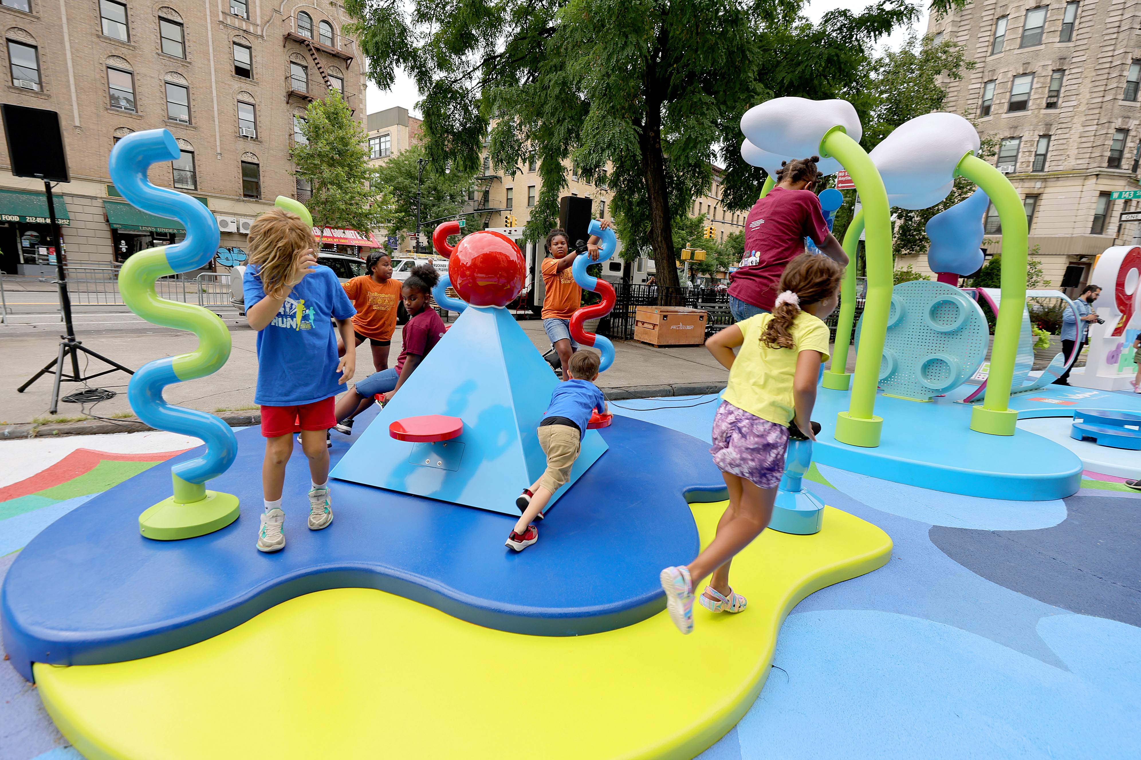 A photo of children playing in West Harlem.