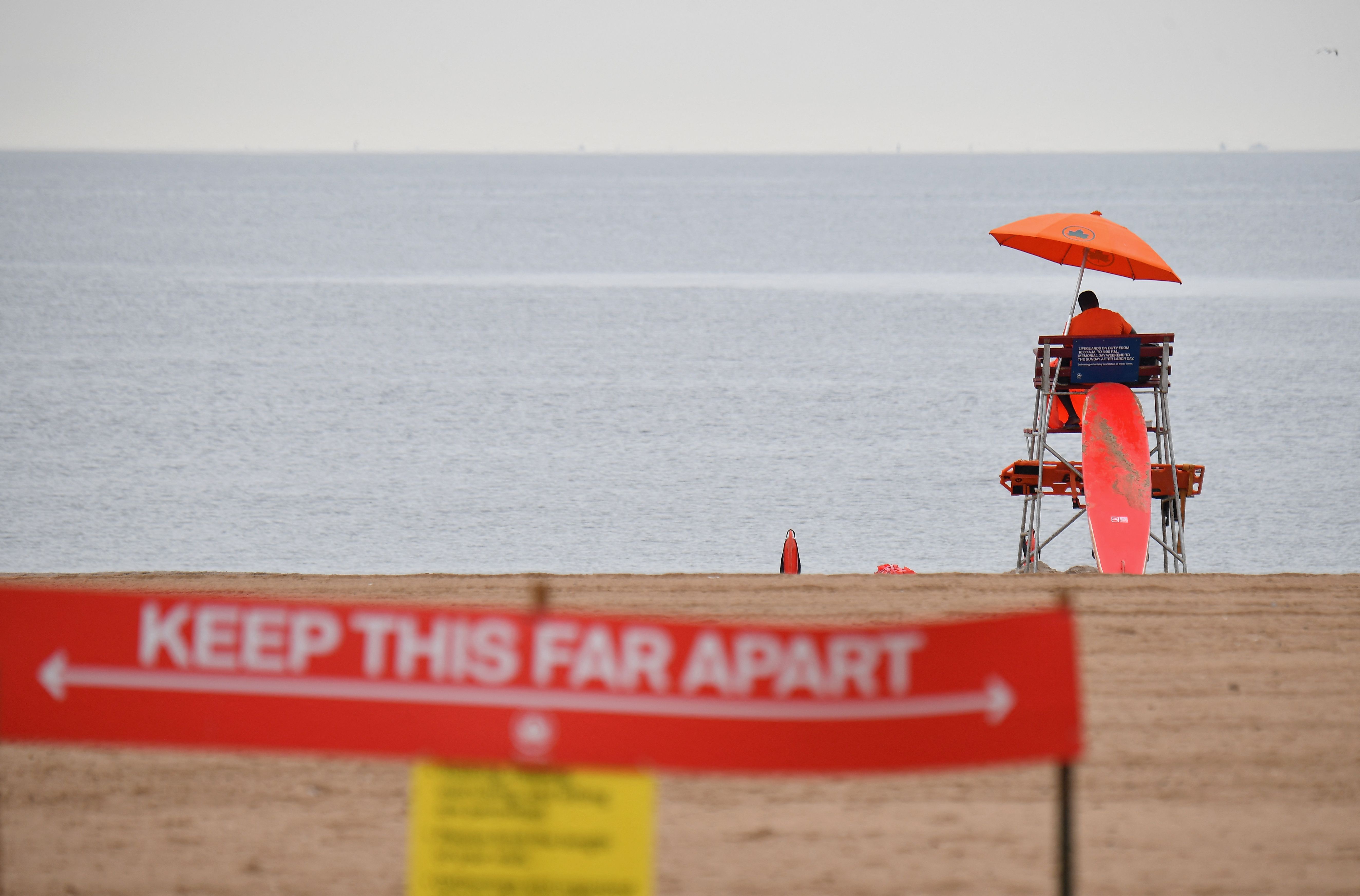 a lifeguard tower at Coney Island