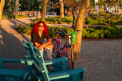 Girl on a bench