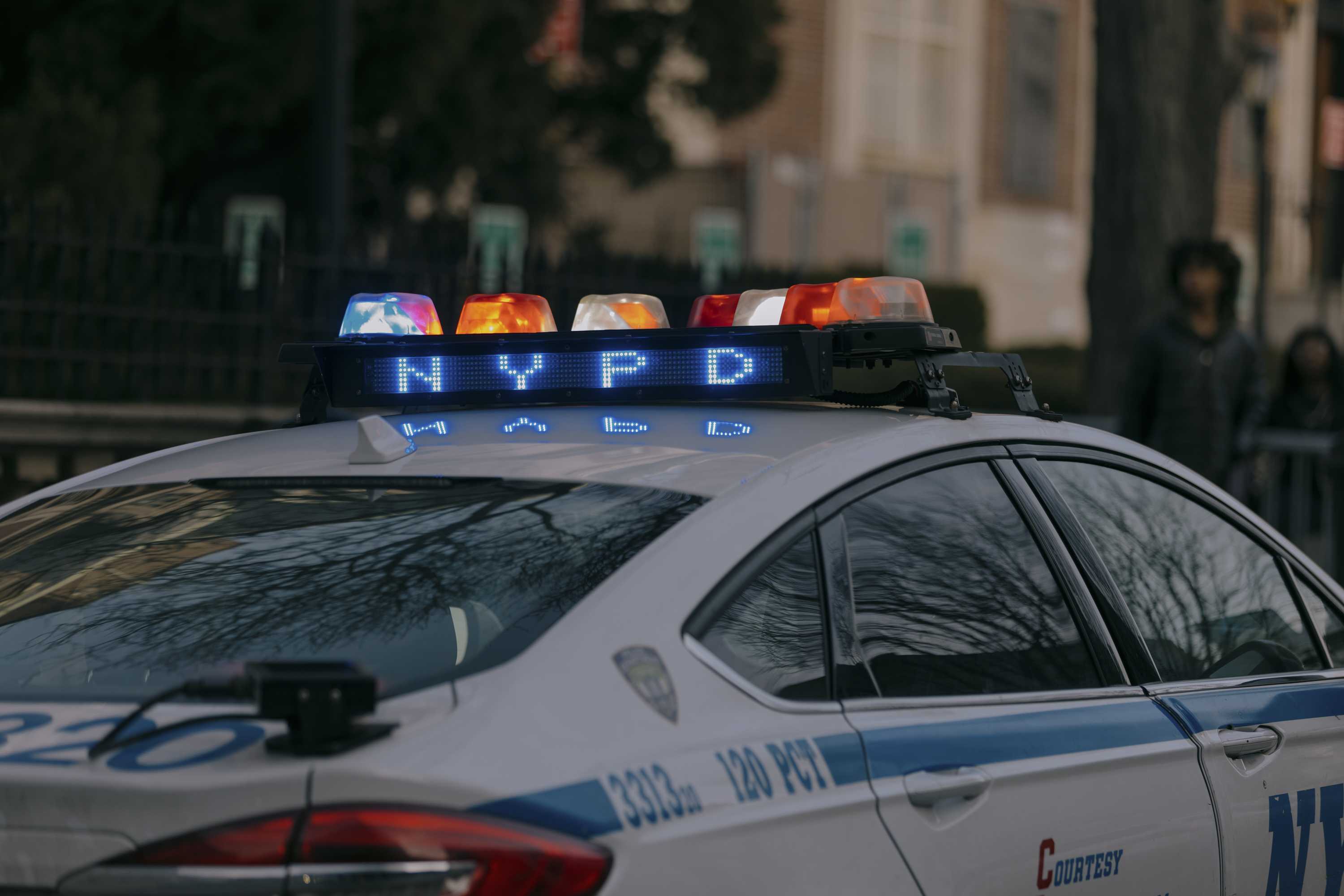 An NYPD car is seen in New York City on March 8, 2024.