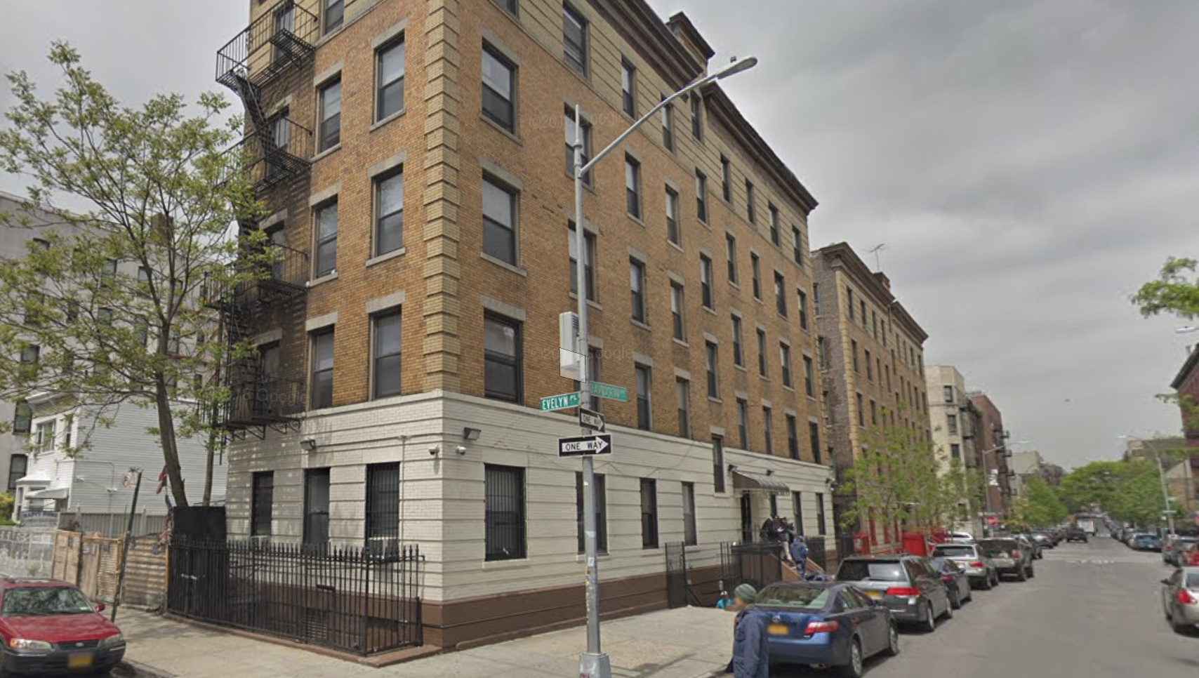 A photo of the intersection where police say two people were fatally shot in the Bronx.