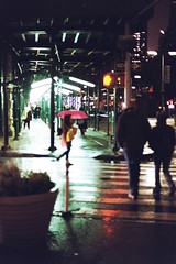 Rainy Manhattan at night