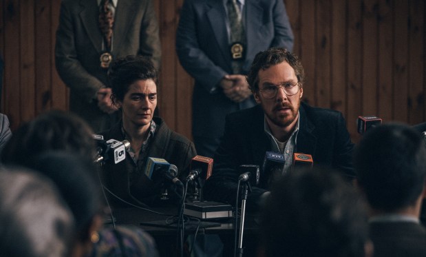 From left: Gaby Hoffmann and Benedict Cumberbatch in "Eric." (Ludovic Robert/Netflix)