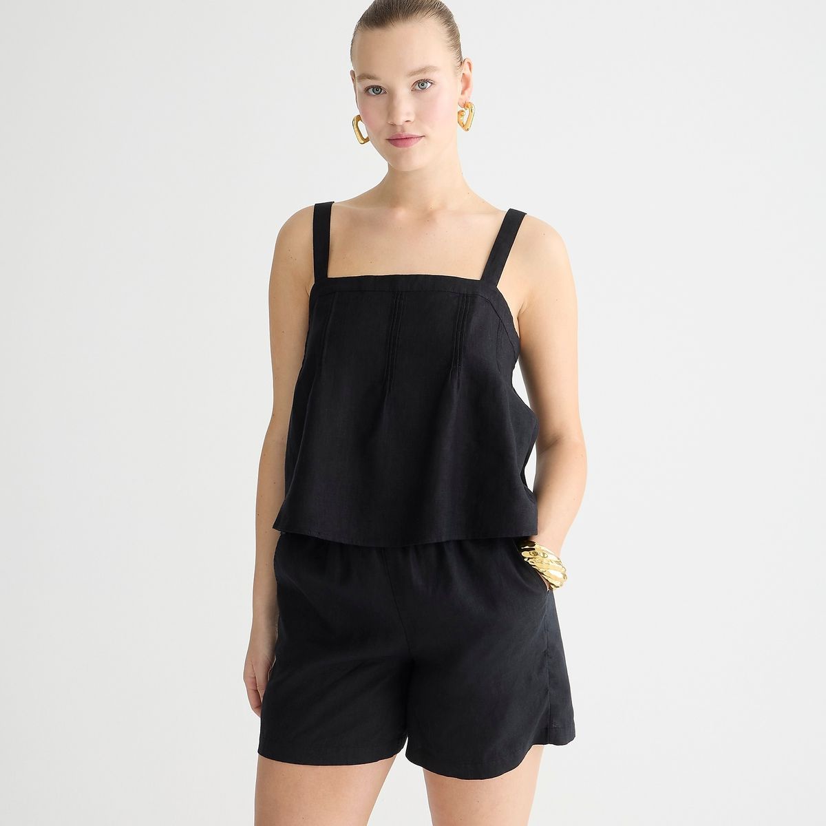 J.Crew Bow-Back Linen Top