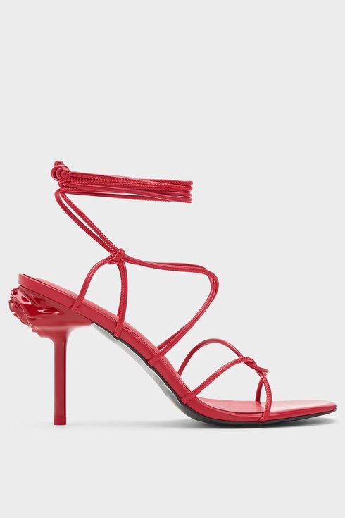 Charles & Keith Flor Rose-Heel Strappy Sandals