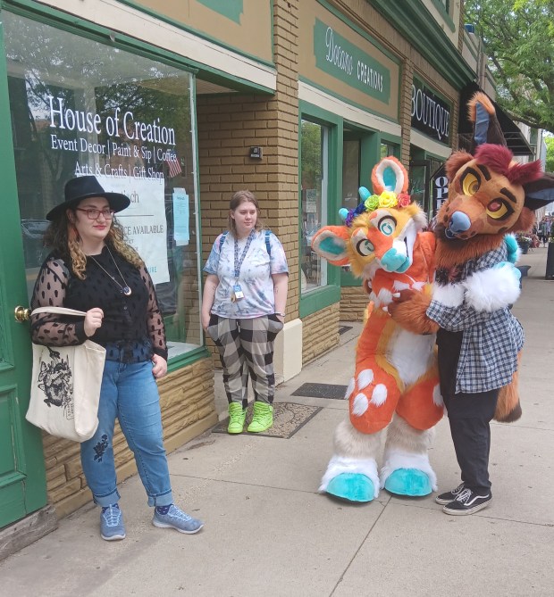 A few Cosplay actors played furry animals and mingled with the crowd on Antioch's Main Street. (Gregory Harutunian/For the Lake County News-Sun)