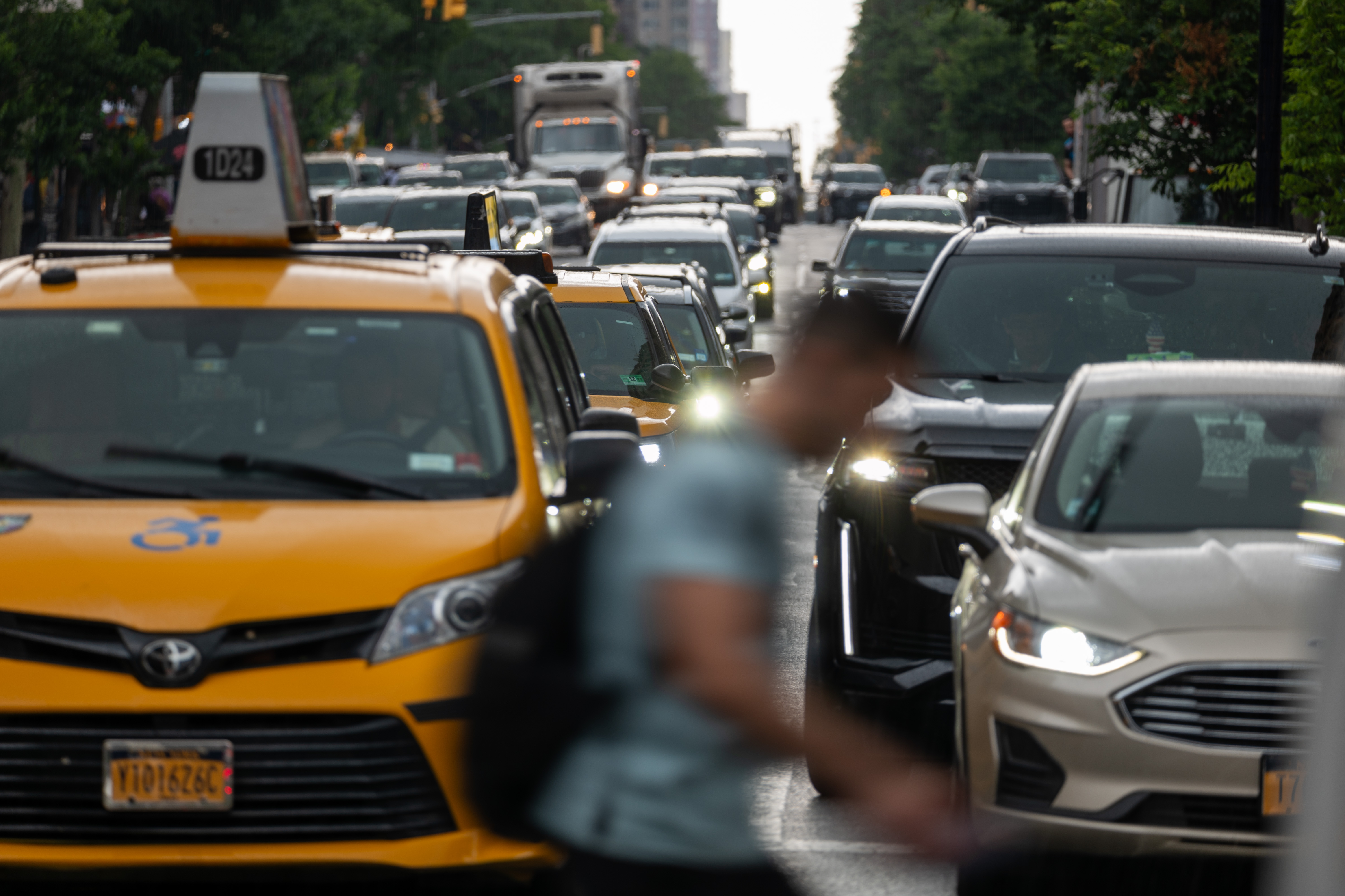 A traffic jam in Manhattan.