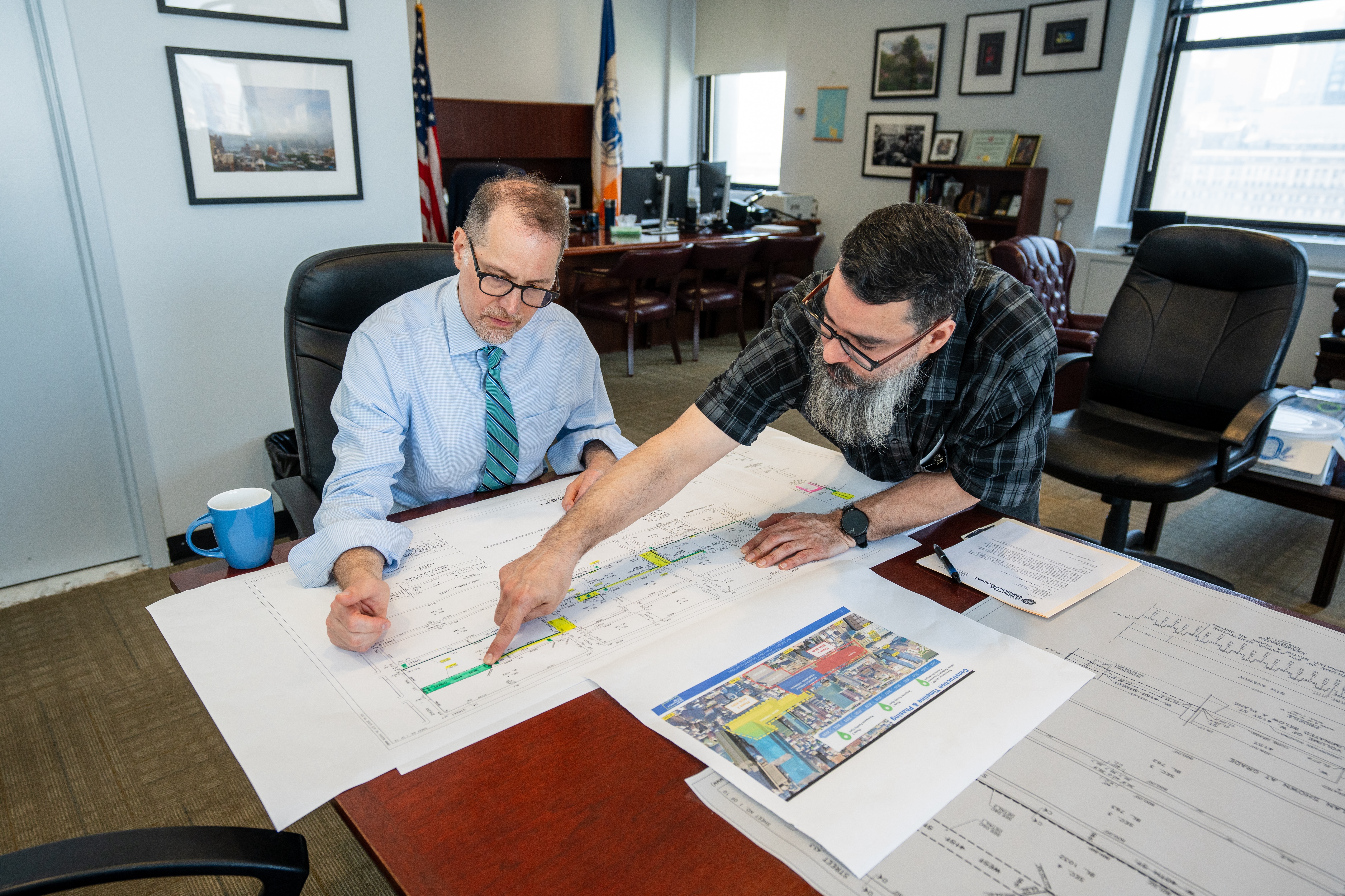 A photo of Hector Rivera and Manhattan Borough President Mark Levine.