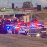 Large police pursuit ends in crash on busy Montgomery County roadway